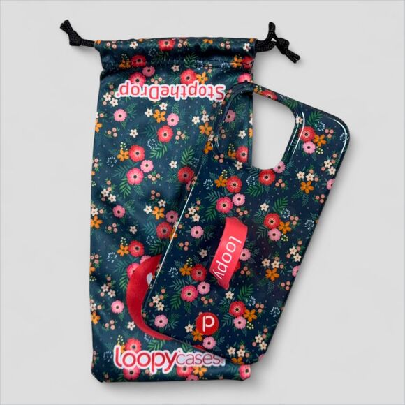 Loopy Case iPhone 13 Pro Floral Pink Righty Original Bag Included - Picture 1 of 5